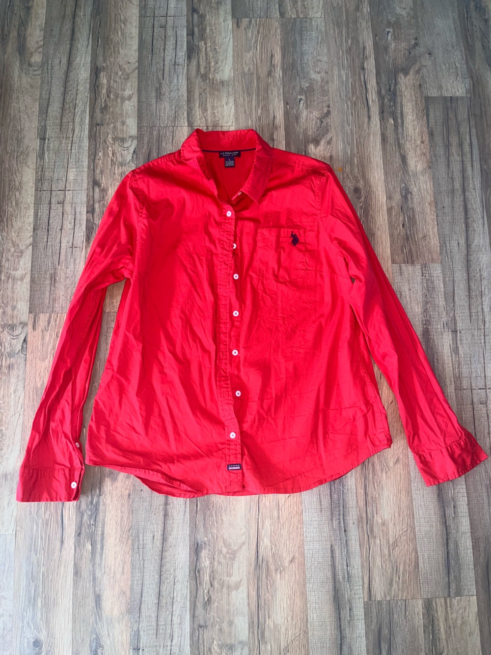 U.S. Polo Assn. Red Long-Sleeve Button-Down Shirt